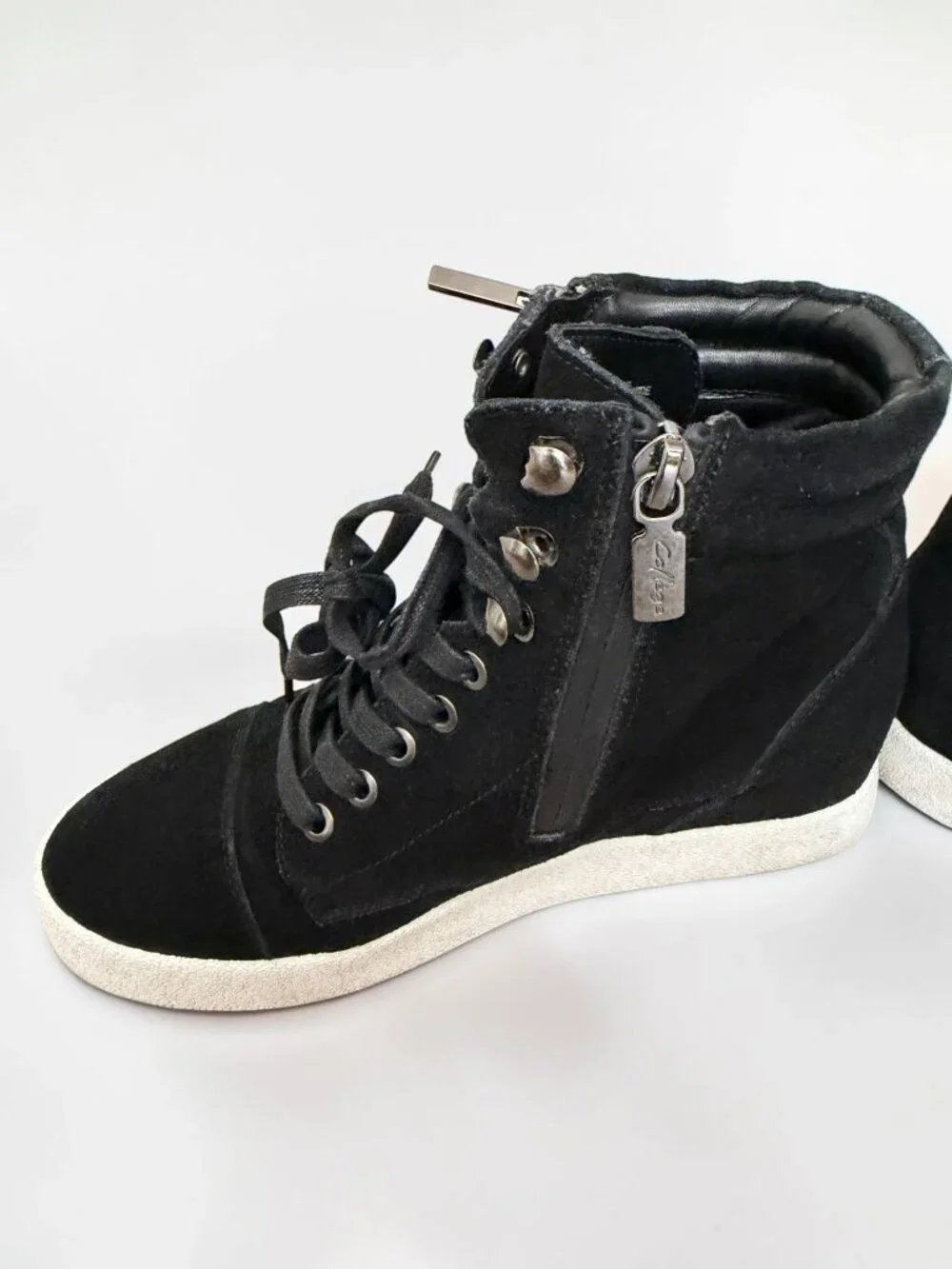 🖤 Aqua College Harley Waterproof Suede High Top Sneakers | Size 7.5 - Picture 7 of 15